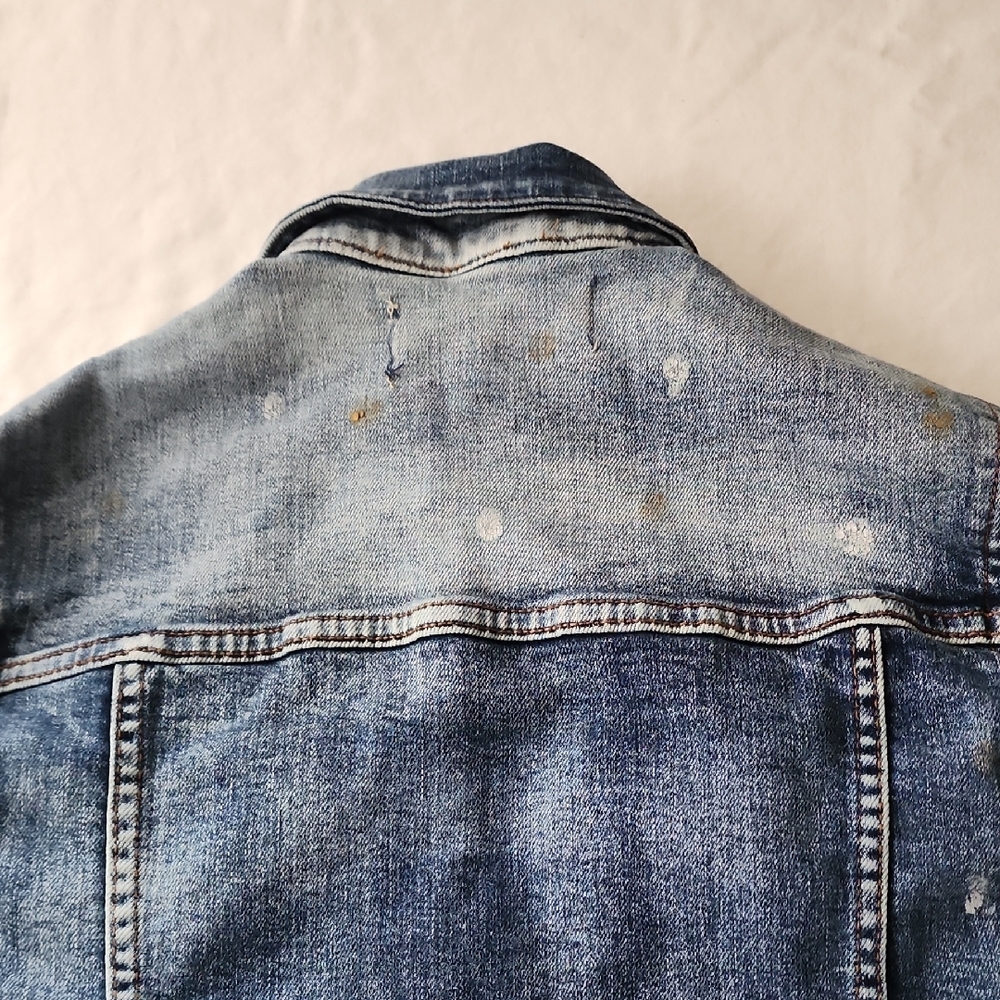Boy's Evolution In Design Distressed Blue Denim Jacket - Picture 7 of 12